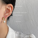 Baroque Shaped Irregular Freshwater Pearl Matte Stud Earrings