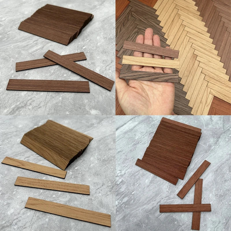 40pcs Dollhouse Miniature Self Adhesive Floor Tiles 3D