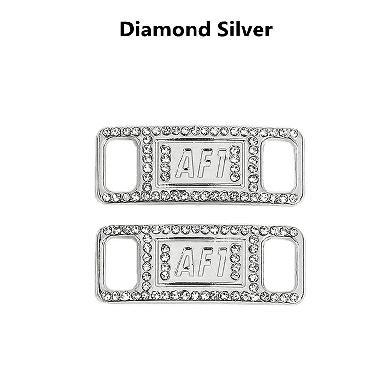 1Pair AF1 Diamond Shoe Charms Fashion Laces Buckle