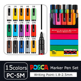 Japan Posca Marker Pen Set Non-Toxic Utilies Escolares