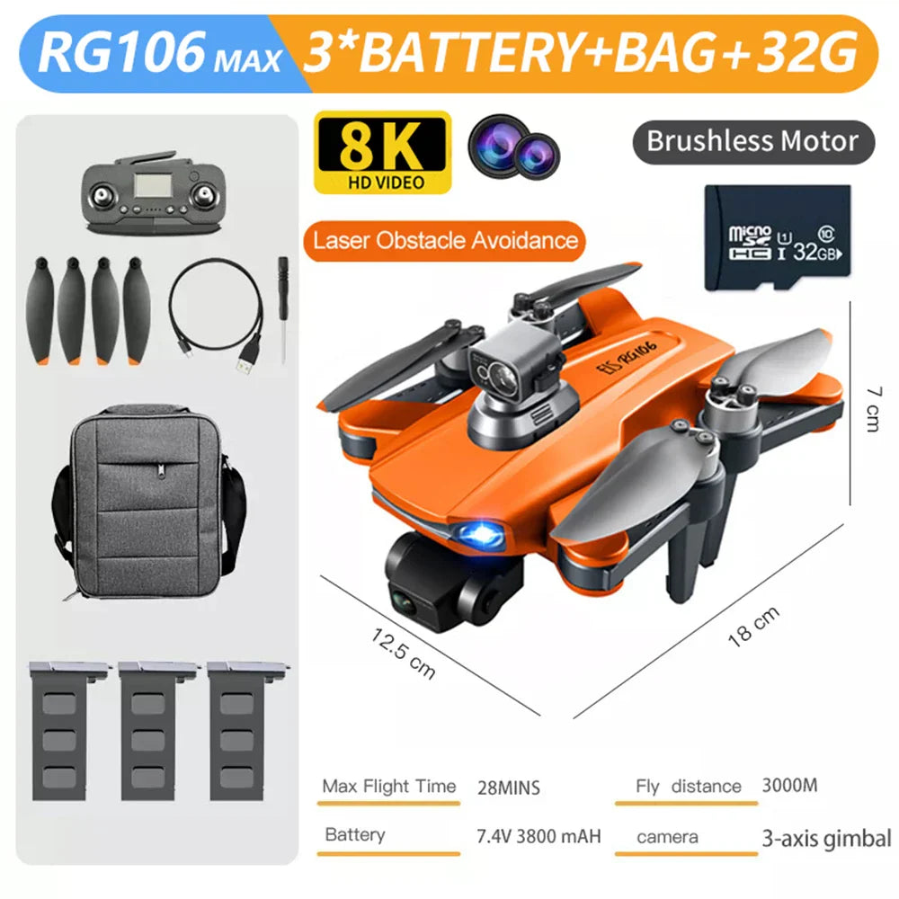 RG106 PRO Drone 8K Professional 5G GPS WIFI