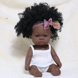 35cm Newborn Reborn African Doll Baby Simulation Soft