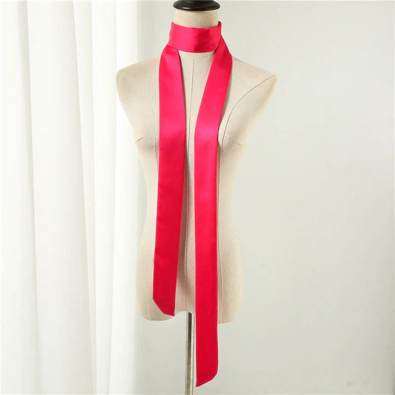 Long Silk Skinny Scarf Women Neck Hair Band