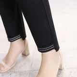 Plus size capris for women black white leggings