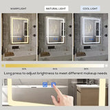 VOWNER Bathroom Medicine Cabinet with LED Lights and