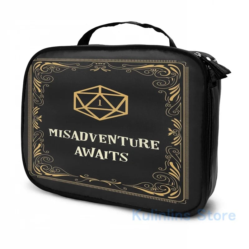 Funny Graphic print Misadventure Awaits D20 Dice Tabletop