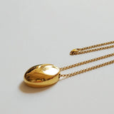 Big waterdrop long necklace for women stainless steel