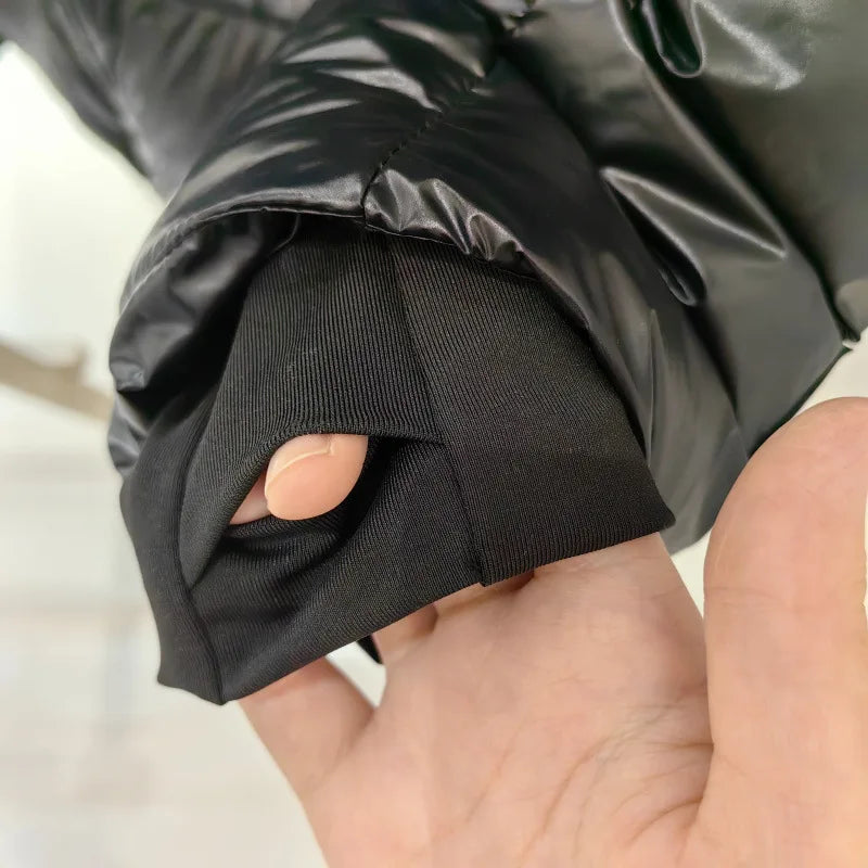 Schinteon Women White Duck Down Jacket with Hood