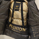 Schinteon Women White Duck Down Jacket with Hood