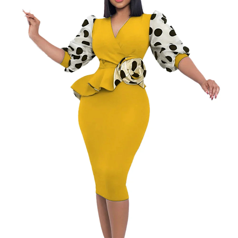 Plus Size Knitted Pencil Dress for Women Clothing