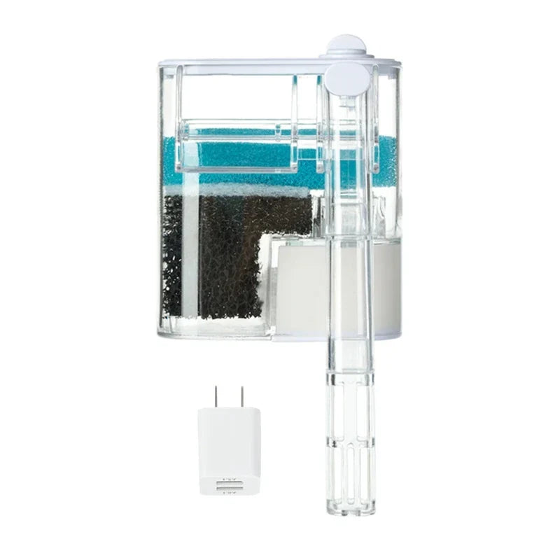 Aquariums Filter Fish Tanks Air-Pumps Wall-Mounted Filter Low