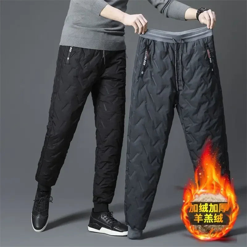 2023 Winter Lambswool Warm Pants Thicken Men Loose