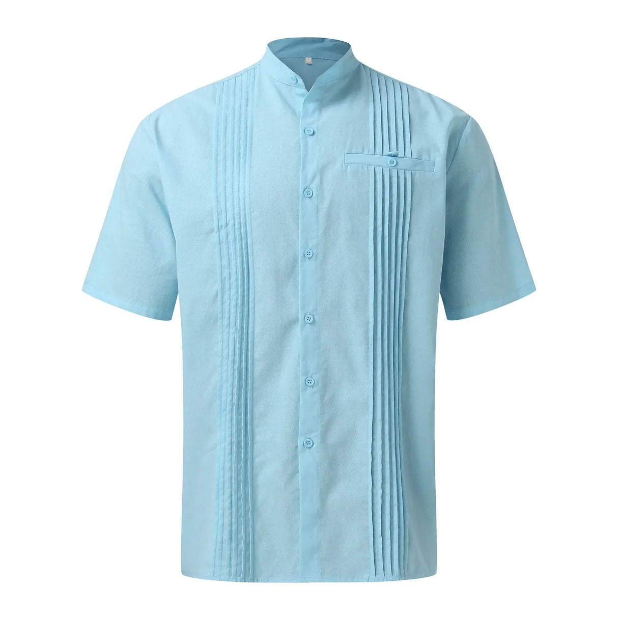 Summer Shirt Men's Short Sleeve Cotton Linen Tshirt
