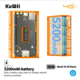 KuWFi 5200mAh 4G LTE Router Proteble Mobile Travel