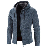 Mens Autumn Winter Warm Thick Fur Lined Hooded