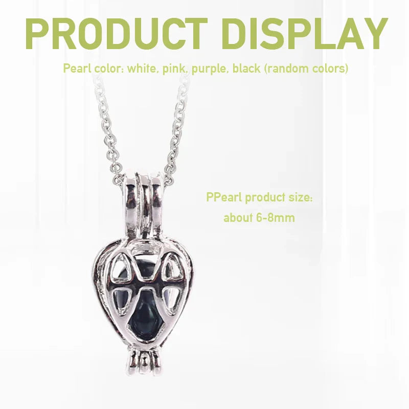 Natural Oyster Wish Pearl Vacuum Can Pendant Necklace