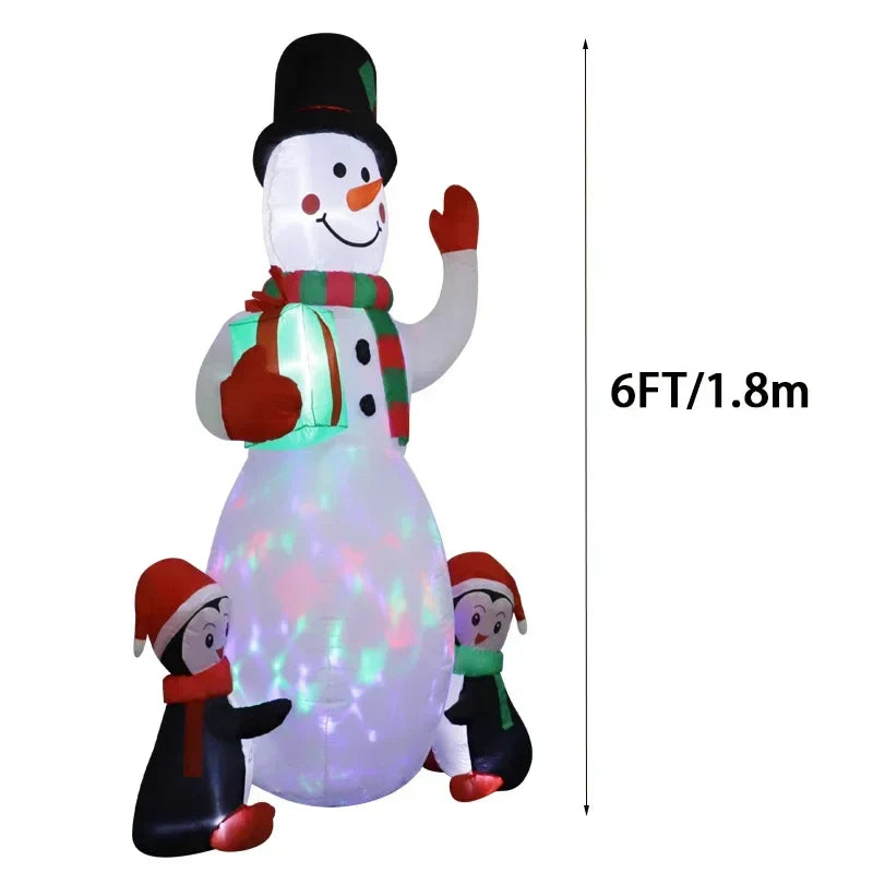 Christmas Inflatable Decoration Toy Snowman Built-in LED Lights