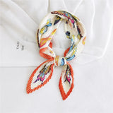 silk scarf women luxury ladies small head scarf