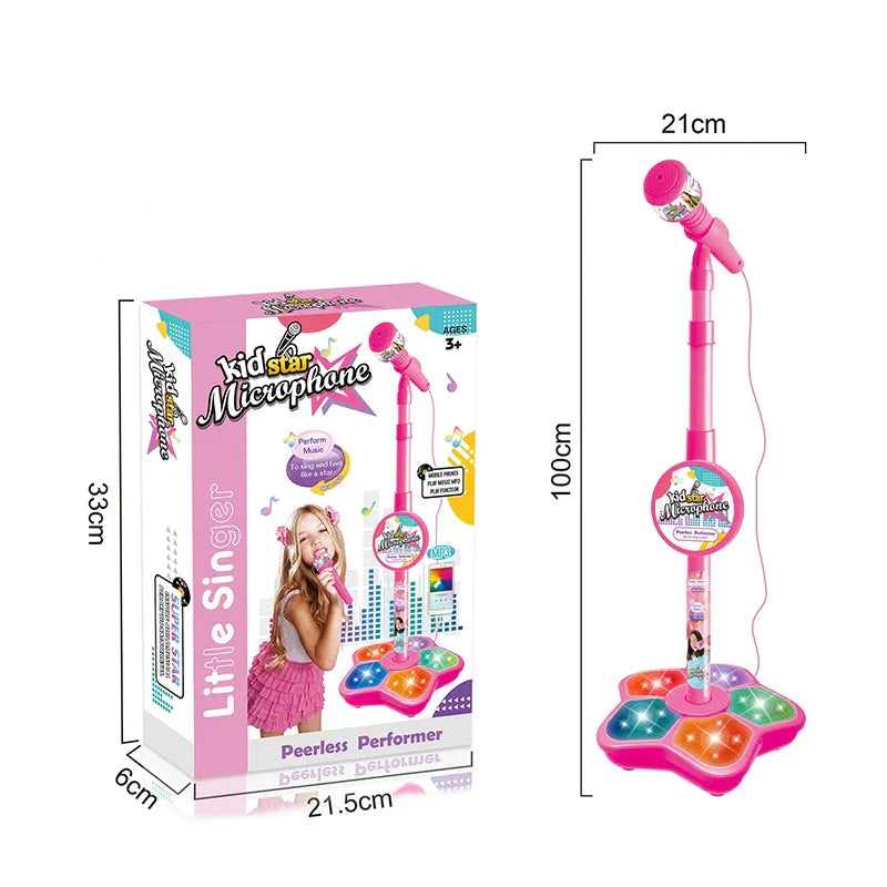 Kids Microphone with Stand Karaoke Song Machine Music