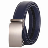 Plyesxale Brown Leather Belt Men 2024 Automatic Buckle