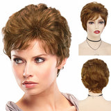 GNIMEGIL Synthetic Short Pixie Cut Wig Women Natural