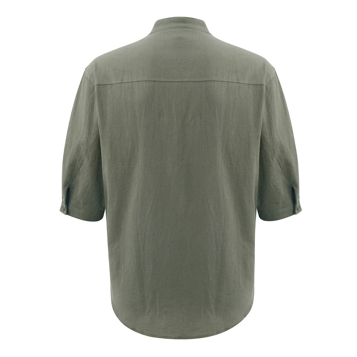 Hot Male Summer Cotton Linen Shirt Solid Casual