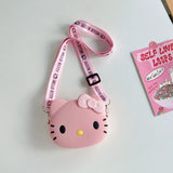 Hello Kitty Bag Kawaii Cartoon Shoulder Bag Silicone