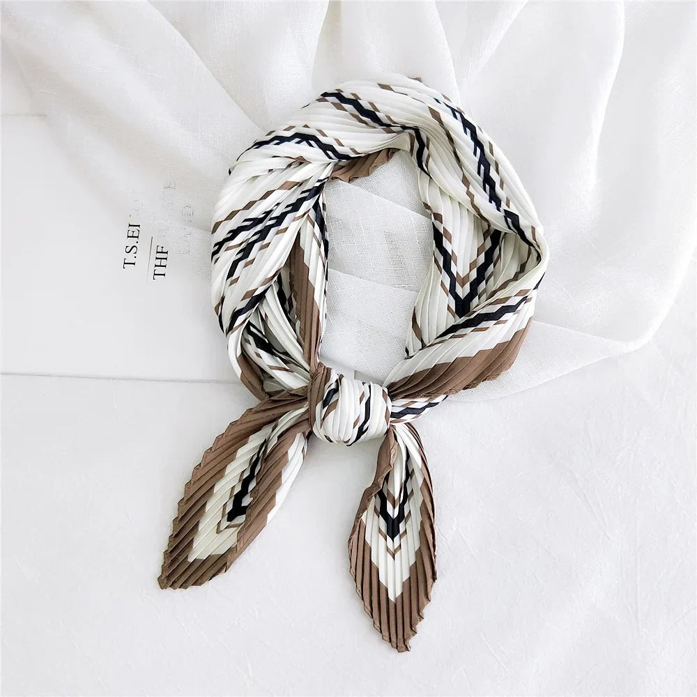 silk scarf women luxury ladies small head scarf