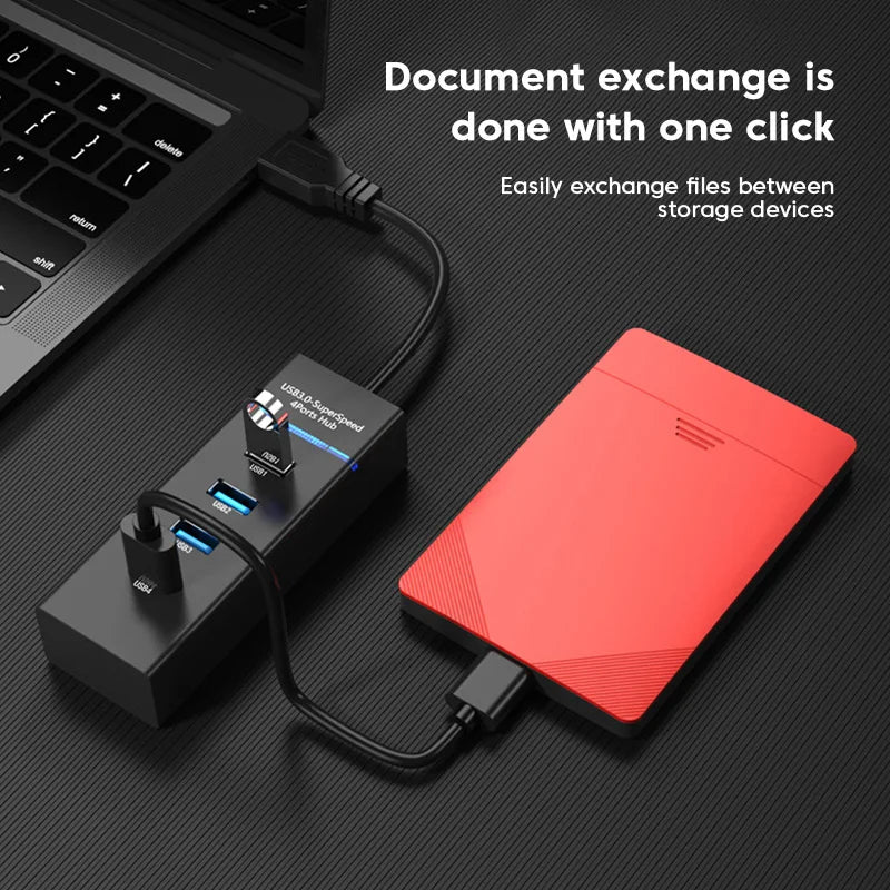4 Ports 2.0 3.0 USB HUB Splitter High