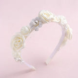 Artificial Flower Hairbands for Girls Trendy Pearl Cute