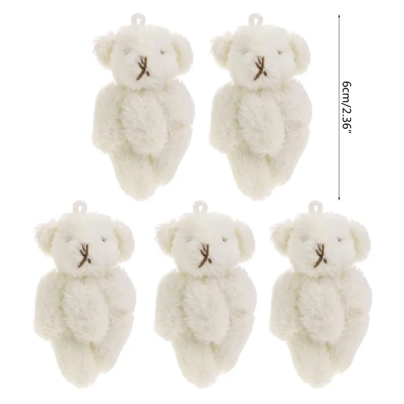 15Pcs/10/5Pcs Kawaii Small Bears Plush Soft Toys Pearl