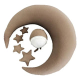 ❤️Newborn Photography Props Accessories Posing Crescent Pillow+Stars+Hat 6Pcs/Set Studio Baby Photo Decoration Moon Fotografia