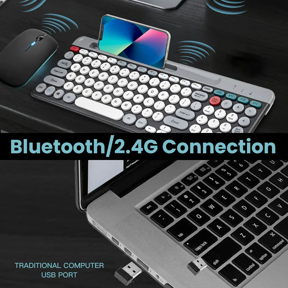 2.4Ghz Bluetooth-compaitble Dual Mode Keyboard and Mouse Combo