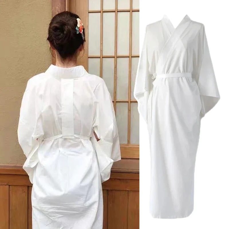 Japanese Traditional Kimono Juban Women White Yukata Kimono