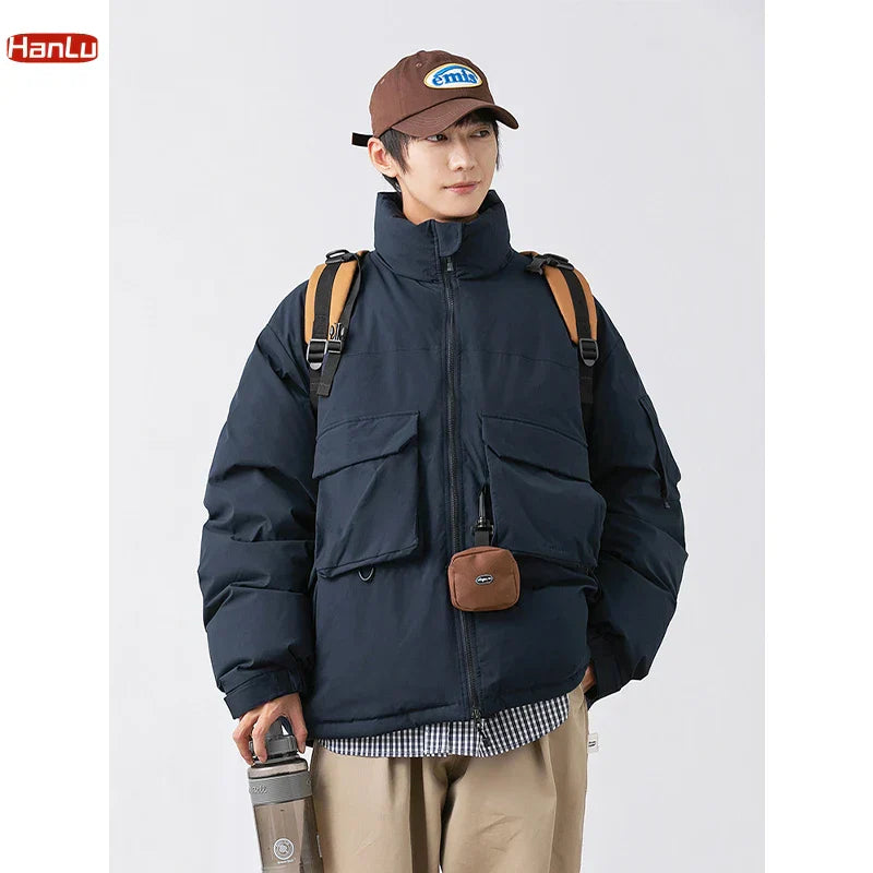 Men Jacket Winter Streetwear Parkas Thicken Warm Many