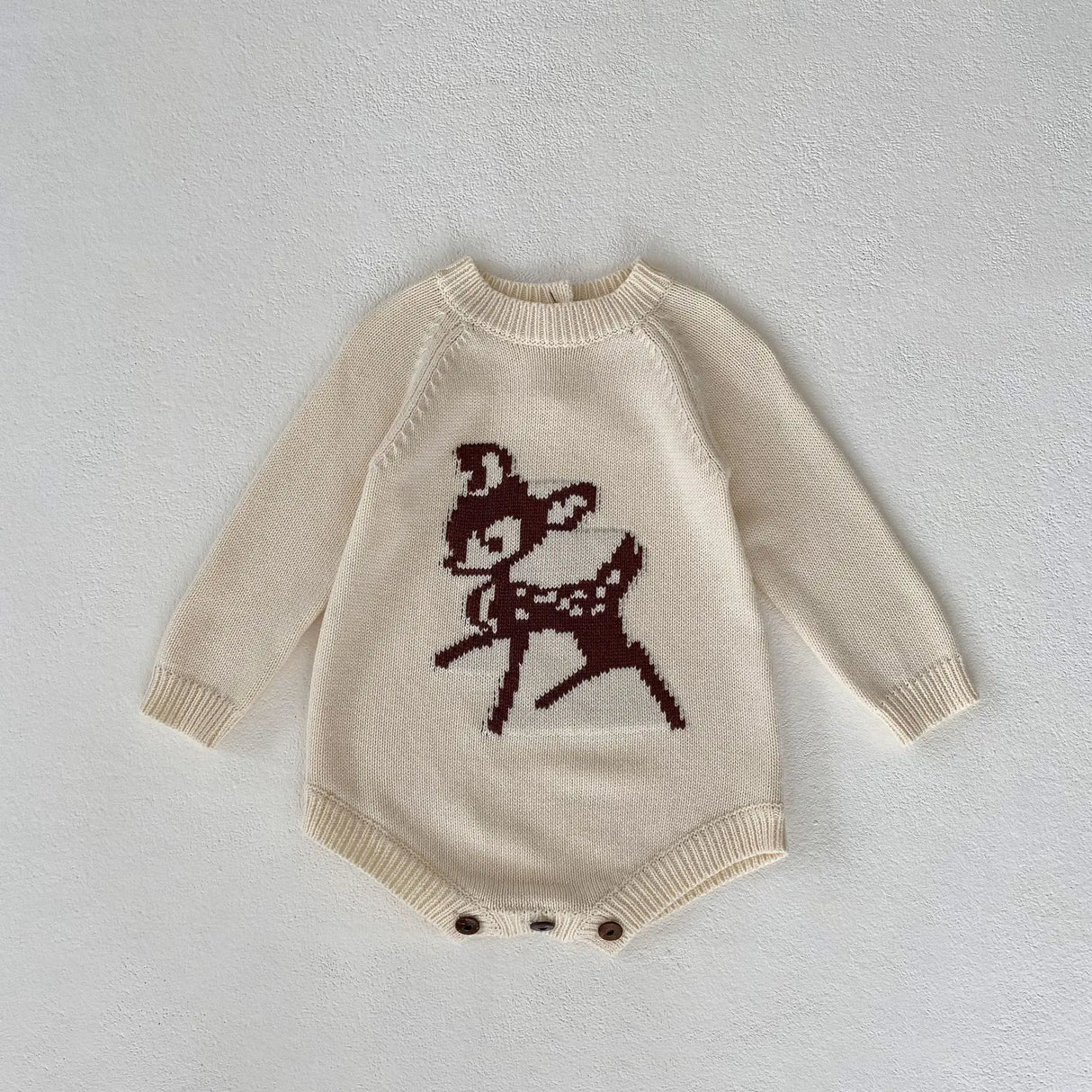 7485 Baby Knitted Bodysuit 2023 Autumn New Deer