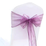 50PCs/lot Wedding Chair Decoration Organza Chair Sashes Knot