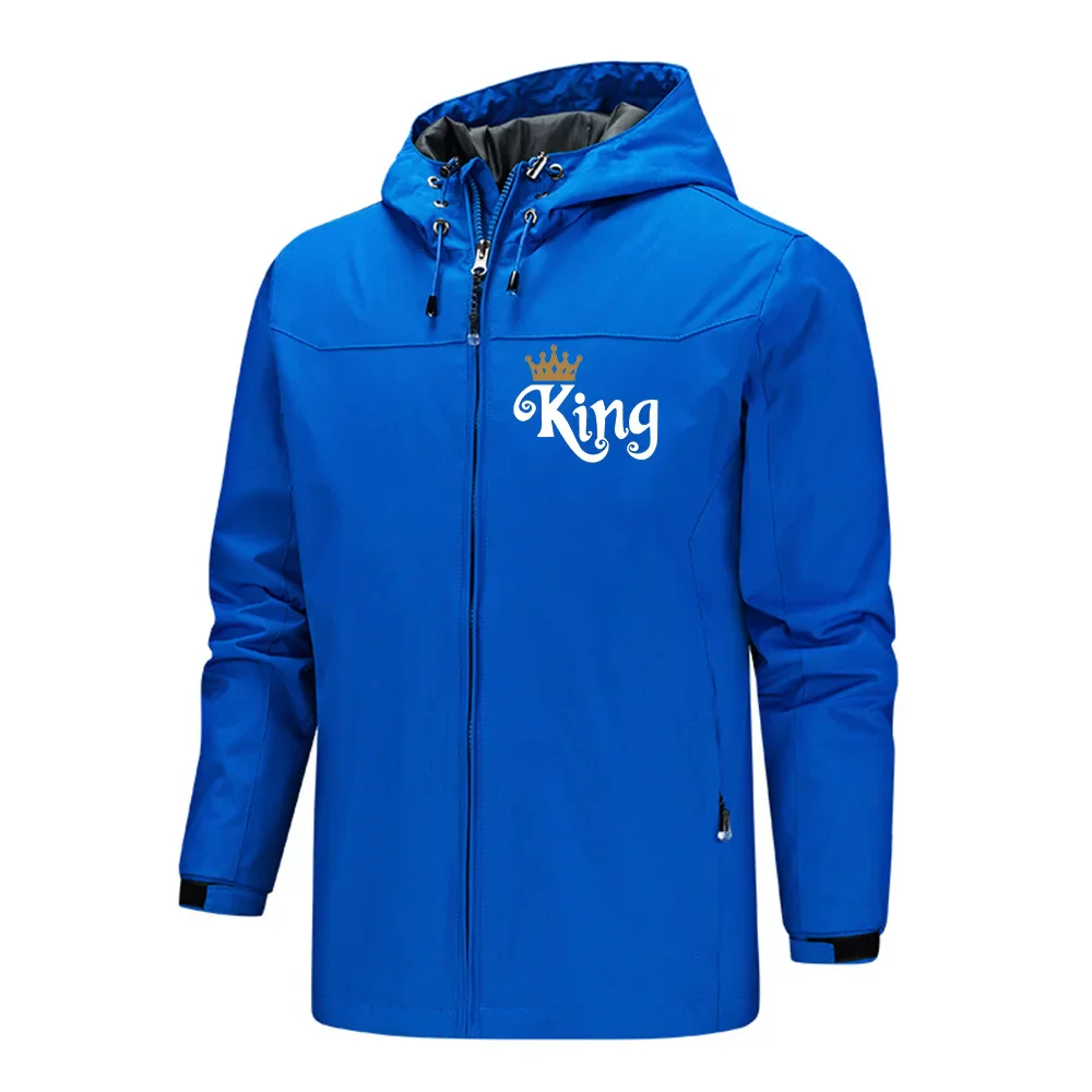 Hot Sale King Logo Printed Men's Lightweight Hooded