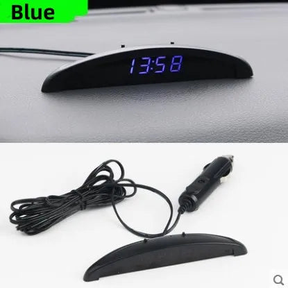 3-in-1 Digital LED Clock Thermometer Voltmeter for Cars