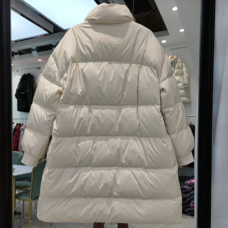 2022 Winter Women 90% White Duck Down Jacket