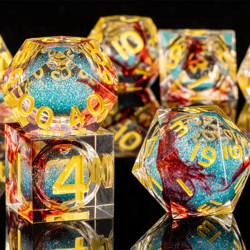 Sharp Edge Dice Dungeons and Dragons liquid core