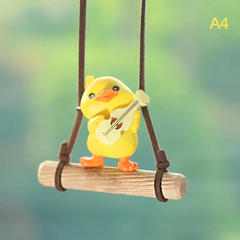 Cartoon Cute animated car accessories Swinging Duck pendant