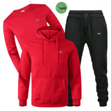 High quality embroidered hooded sweatshirt pants suit casual