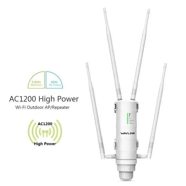 Wavlink AC1200/600/300 Outdoor Waterproof Wireless WiFi Repeater AP/WiFi