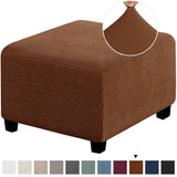 Polar Fleece Footstool Cover Durable Stretch Ottoman Cover