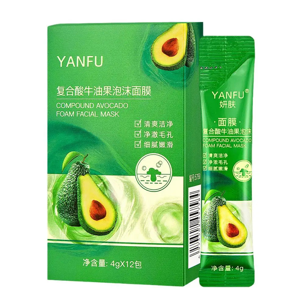 YANFU Skin Lightening Complex Avocado Foam Facial Mask