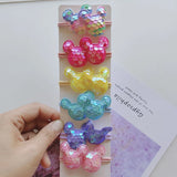 12PCS New Colorful Sequin Heart Star Crown Girls