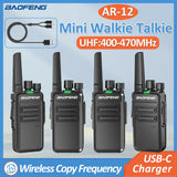 2/4 PCS Baofeng AR-12 Mini Walkie Talkie Wireless