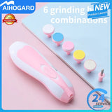 1/2PCS 6-piece Electric Nail Polisher Baby Blue Powder