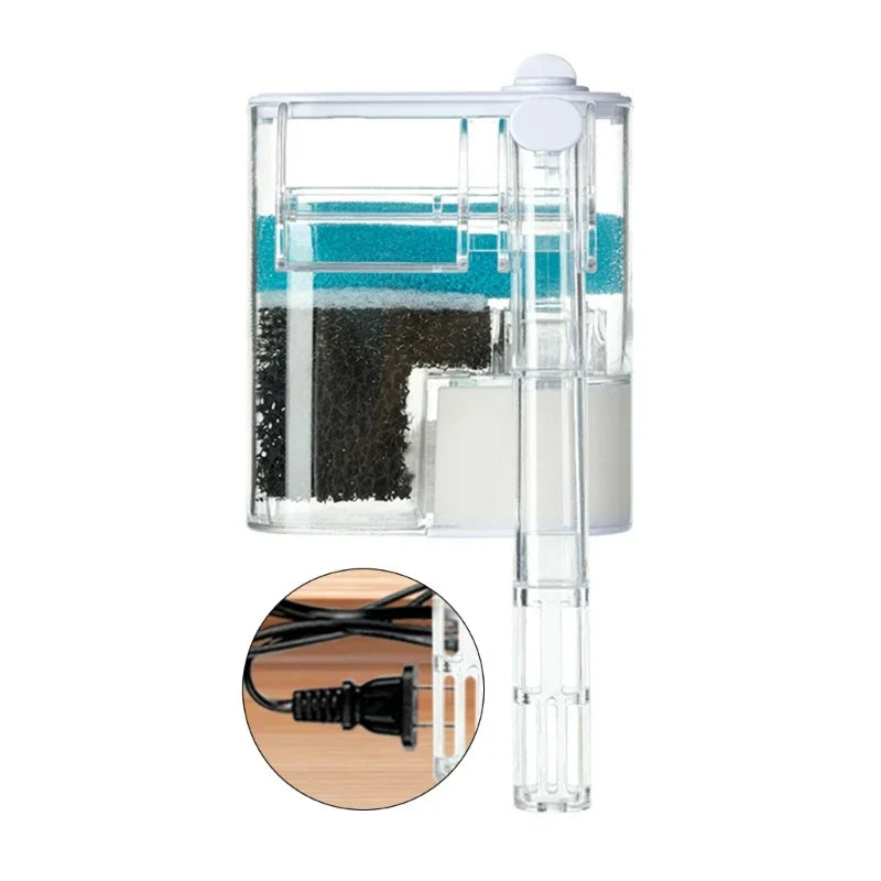 Aquariums Filter Fish Tanks Air-Pumps Wall-Mounted Filter Low